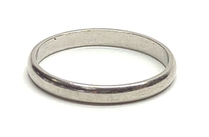 Palladium Wedding Band Ring (sz 5)