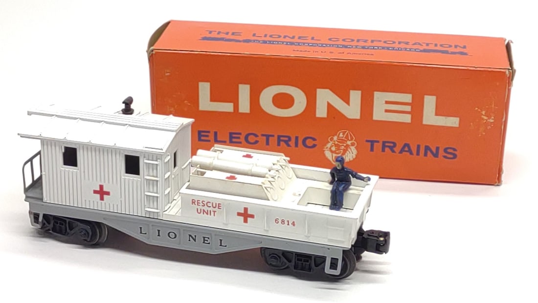 Lionel 6814 Rescue Unit Work Train Caboose w/ Box (1 of 9)