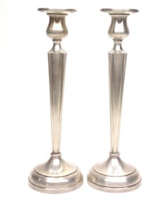 Pair of 10" Sterling Silver Weighted Candlesticks