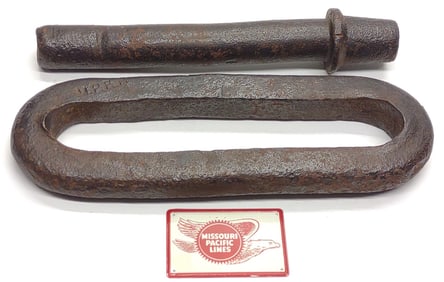 Missouri Pacific Lines Railroad Link & Pin Coupler