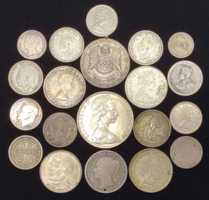 (20) Foreign Silver Coins