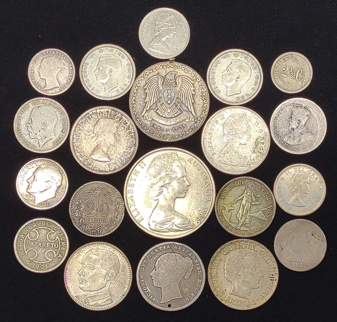 (20) Foreign Silver Coins (1 of 11)