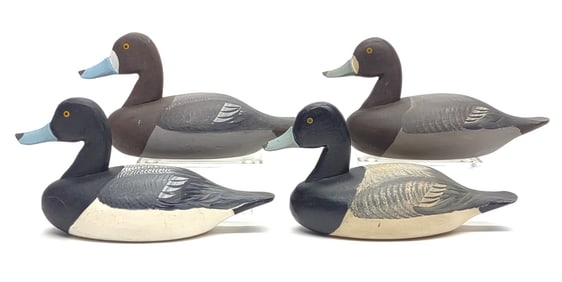 4 Jess Urie Miniature Bluebill Duck Decoys