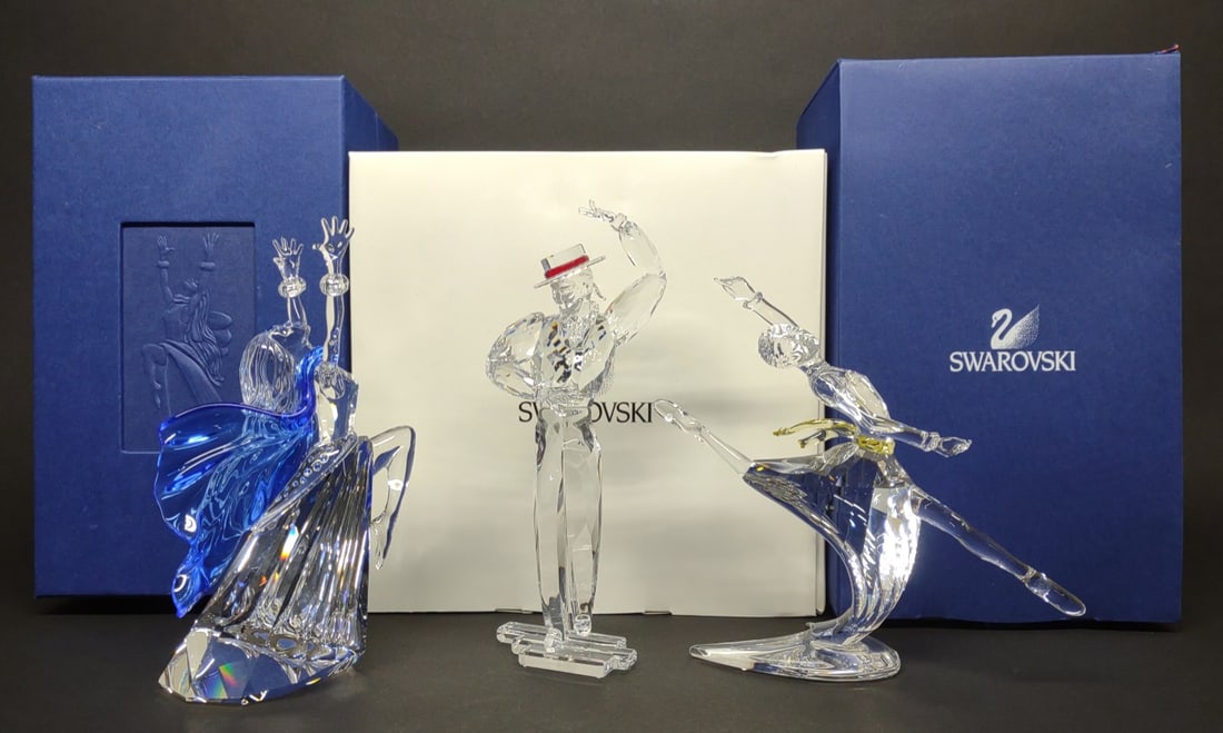 3 Swarovski Magic Of Dance Crystal Figurine Set (1 of 9)