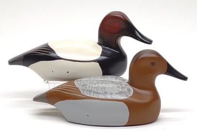 Pr of William Coleman Canvasback Decoys Half Size