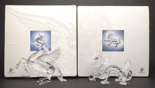 (2) Swarovski Fabulous Creatures Crystal Figurines