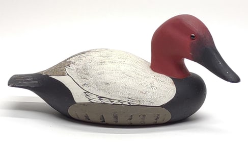 Painted Canvasback Duck Decoy