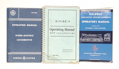 (3) Diesel Locomotive Railroad Operating Manuals