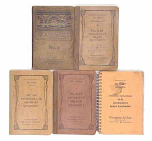 (5) Locomotive Air Brake Manuals by Westinghouse