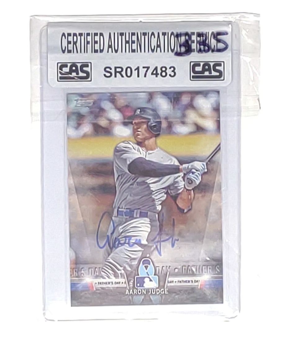 Autographed Aaron Judge Topps Baseball Card w/ COA (1 of 7)
