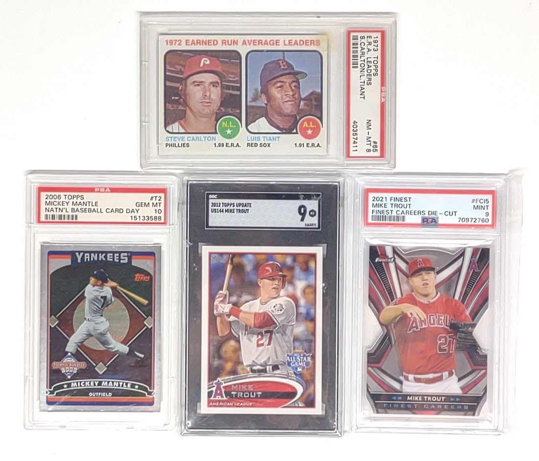(4) PSA & SGC Graded Topps Baseball Trading Cards (1 of 10)