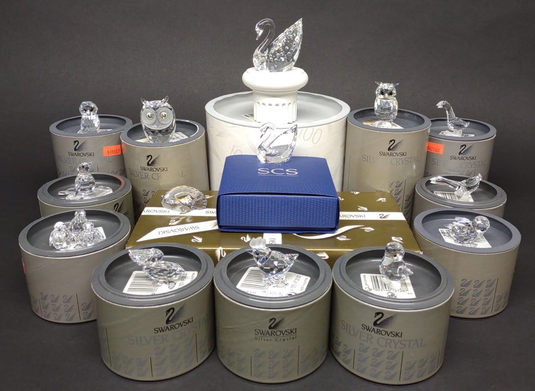 (14) Swarovski Bird Crystal Figurines w/ Boxes (1 of 7)