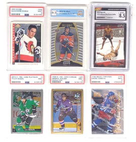(6) Graded Hockey & UFC Trading Cards