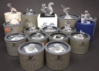 (16) Swarovski Animal Crystal Figurines w/ Boxes