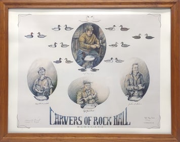 Capt Roger Urie Signed Carvers of Rock Hall Art
