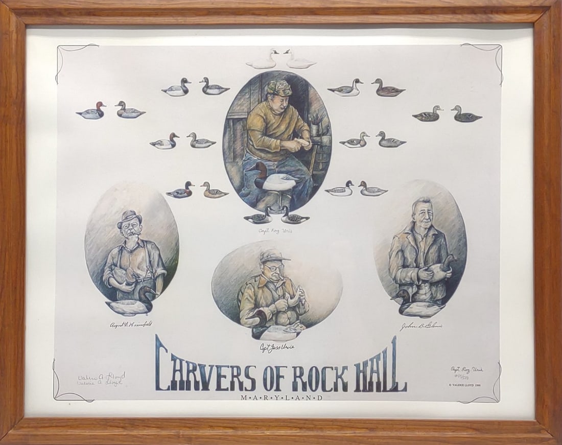 Capt Roger Urie Signed Carvers of Rock Hall Art (1 of 7)