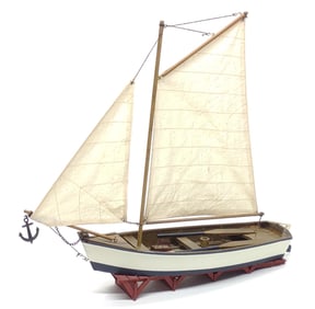 Chesapeake Bay Sailing Skiff Scale Model Boat