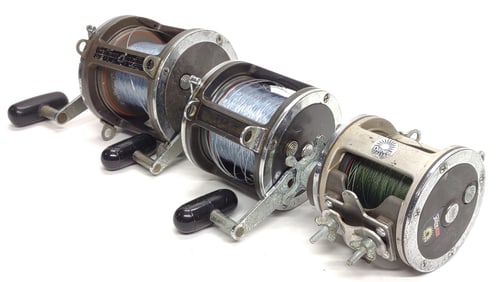 (3) Vintage Daiwa Deep Sea Fishing Reels