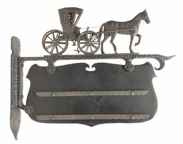 Metal Horse & Buggy Address Plate Sign