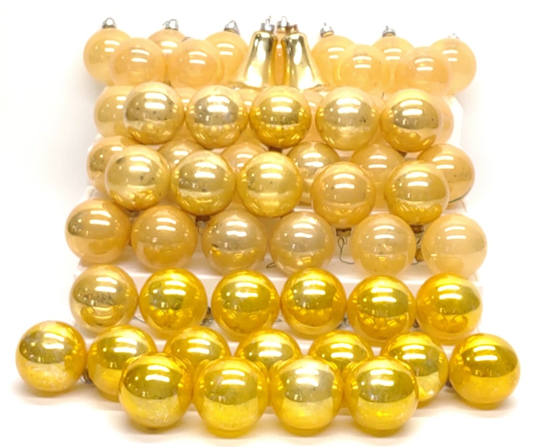 (58) Vintage Round 2" Glass Christmas Ornaments (1 of 5)