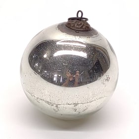 Antique German Kugel Christmas Ornament (2.5" dia)