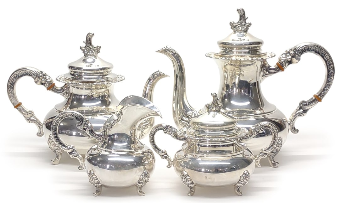 4 pc Sterling Silver Gayer & Krauss Coffee Tea Set (1 of 20)