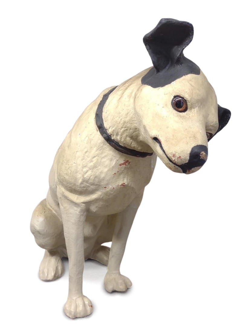 41" Glass Eyed RCA Nipper Paper Mache Dog Display (1 of 14)
