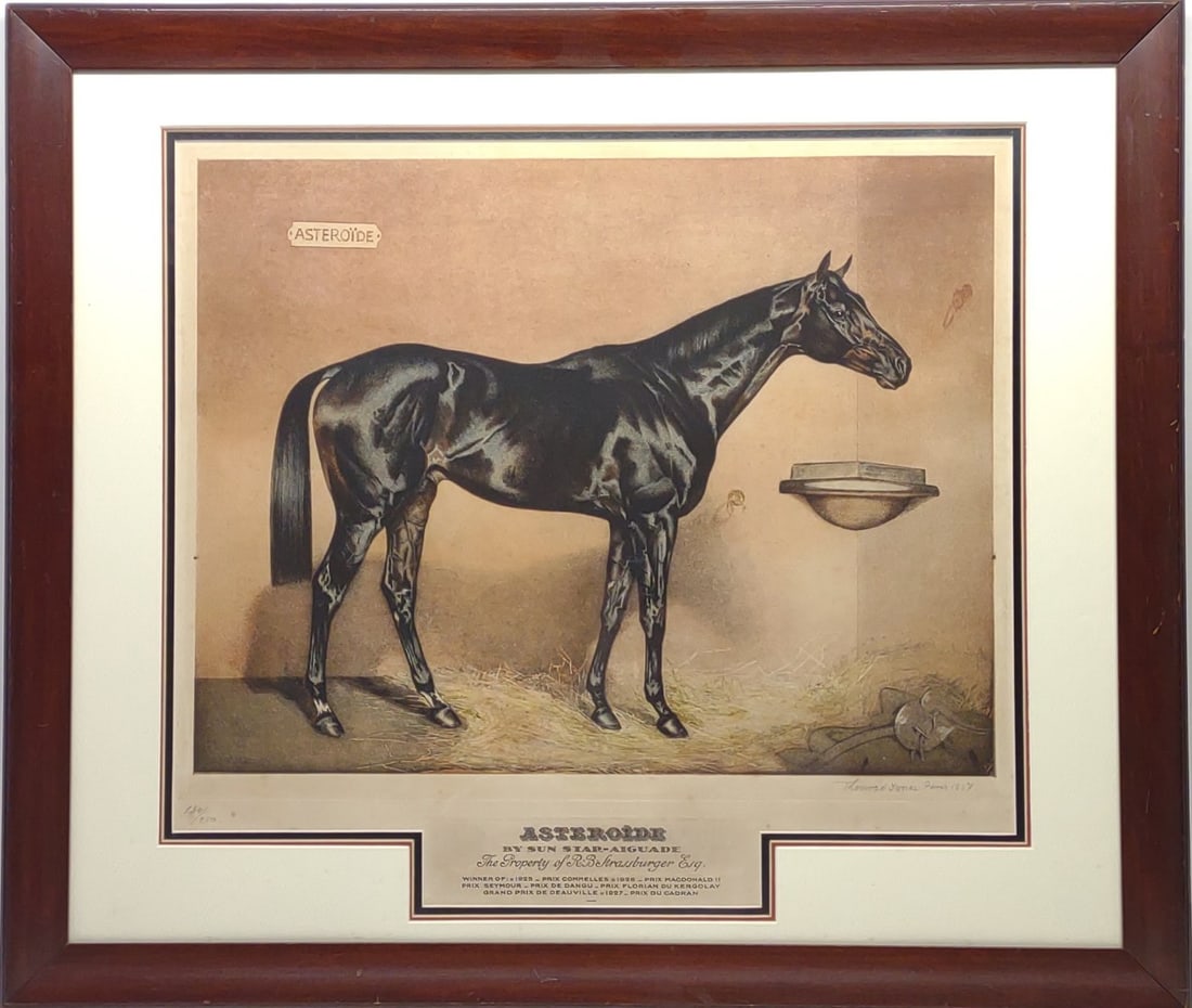 1927 Ignac Konrad Signed Asteroide Race Horse Art (1 of 8)