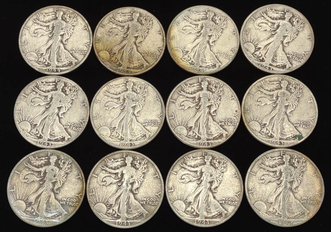 (12) Walking Liberty Half Dollar US Coins (1 of 7)