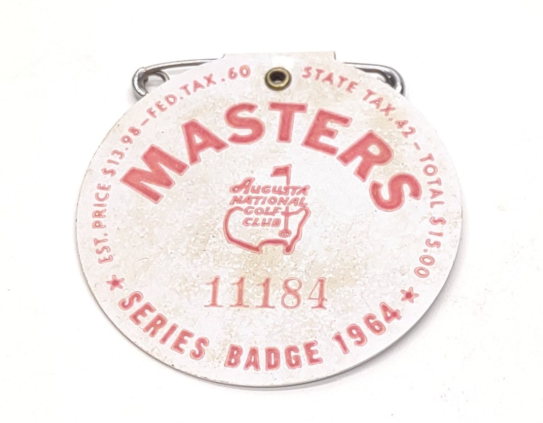 1964 Masters Tournament Series Golf Badge #11181 (1 of 5)