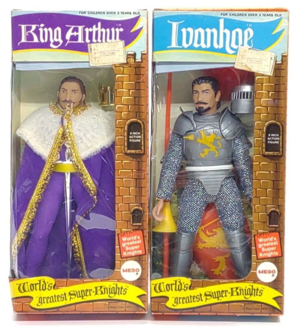 2 1974 Mego Super Knights Action Figures in Box (1 of 9)