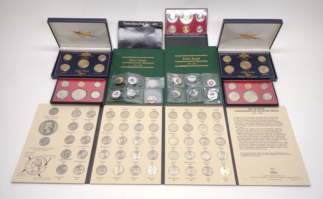 US Mint Proof Coin Sets & Commemorative Quarters (1 of 12)