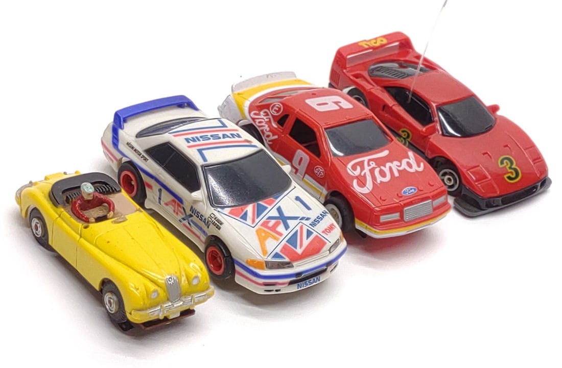4 Vintage Aurora, Tomy & Tyco HO Scale Slot Cars (1 of 6)