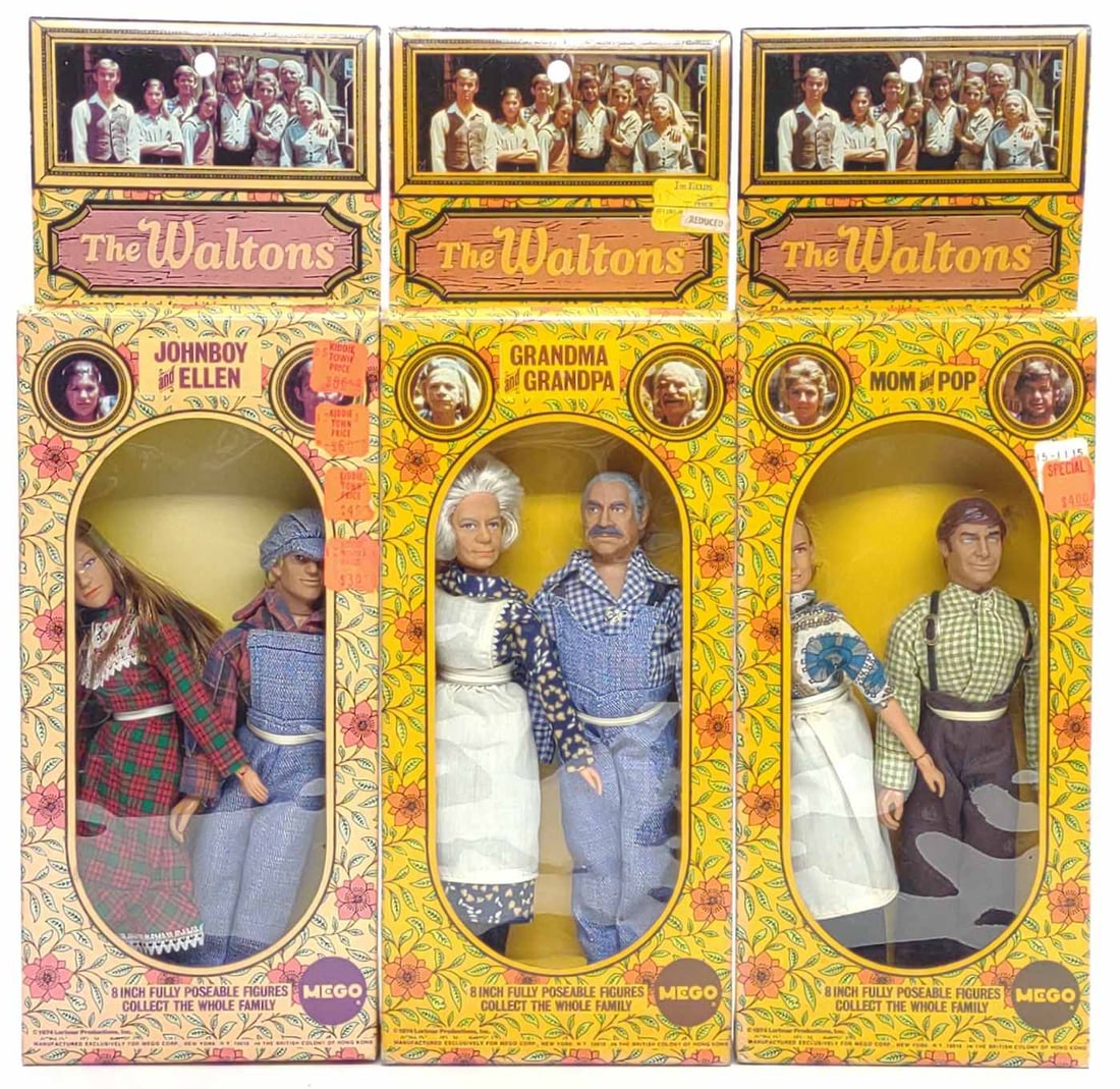 (3) 1974 Mego The Waltons Action Figures In Boxes (1 of 9)