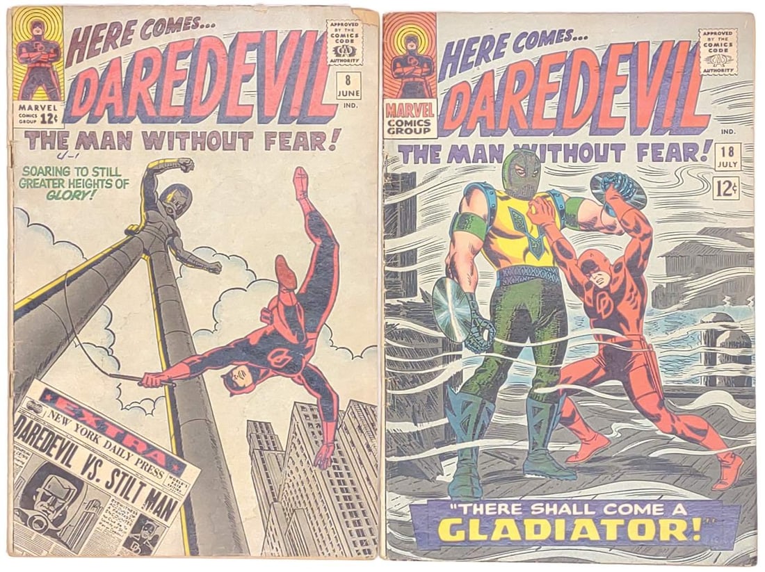 (2) Daredevil #8 & #18 Marvel Comic Books (1964) (1 of 9)