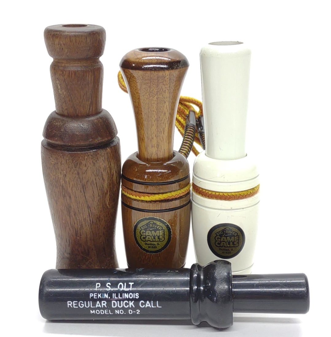 4 Vintage Duck Game Calls (Inc. PS Olt Model D-2) (1 of 6)