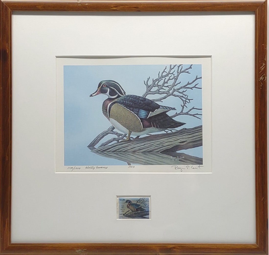 1983 Roger E. Lent Signed Maryland Duck Stamp Art (1 of 8)