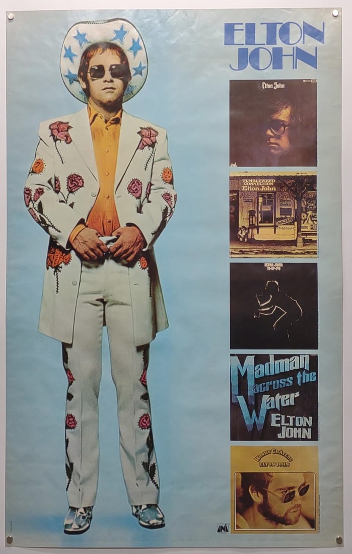 1972 Elton John MCA Records Promo Poster 35x22" (1 of 9)
