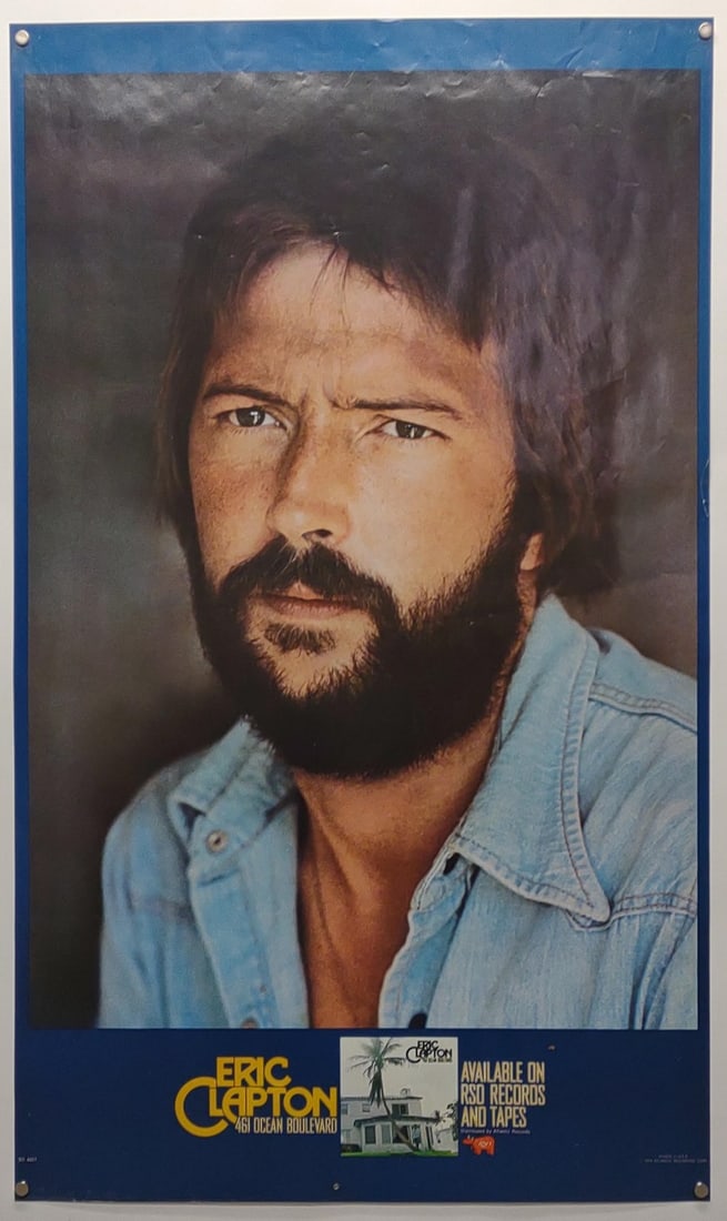 1974 Eric Clapton Promo Record Store Poster 33x19" (1 of 8)