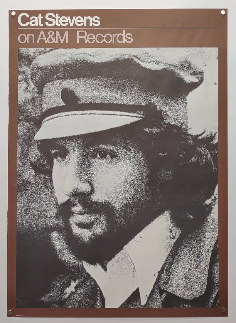 1970s Cat Stevens A&M Records Promo Poster 28x20" (1 of 7)