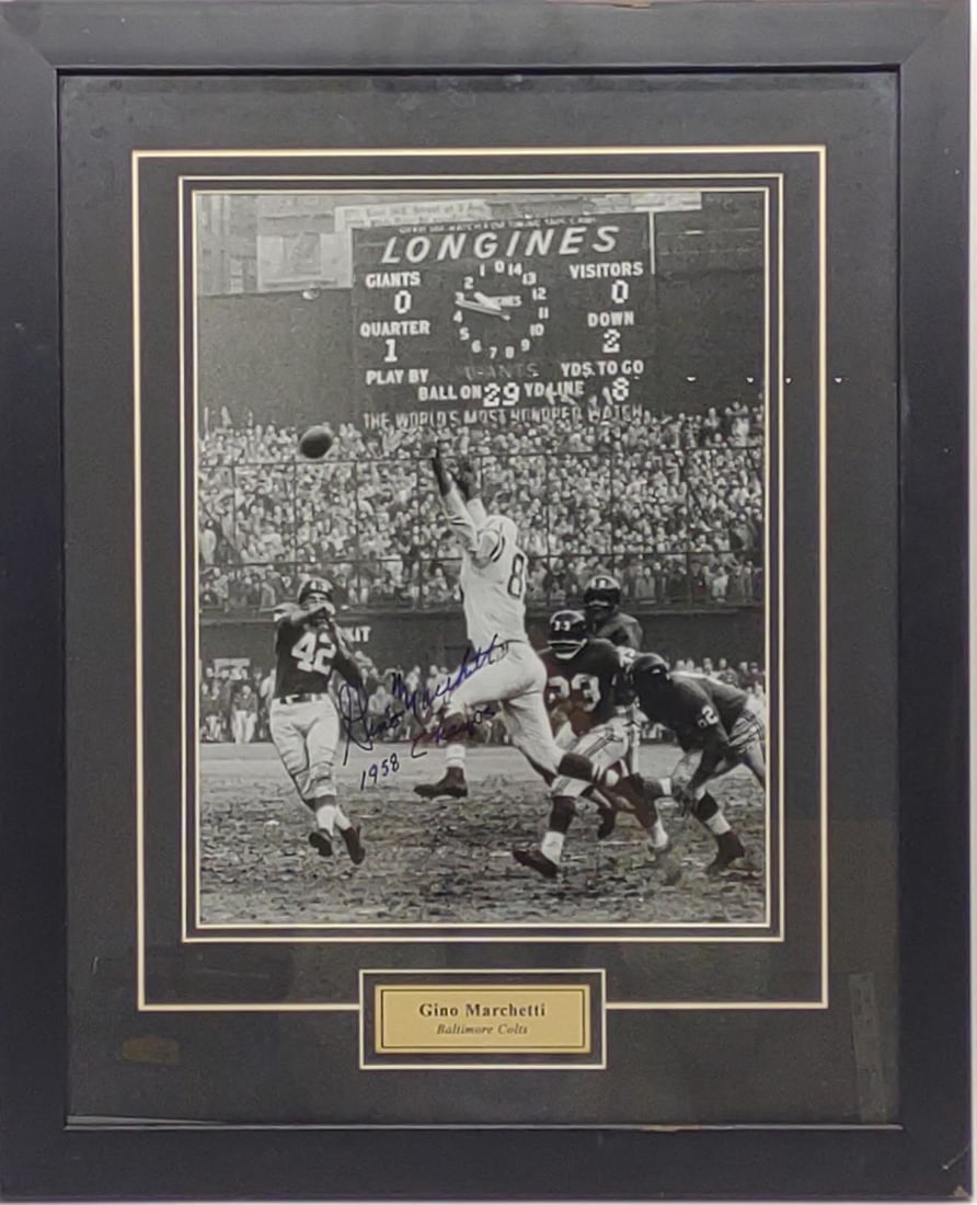 Baltimore Colts Gino Marchetti Autographed Photo (1 of 9)