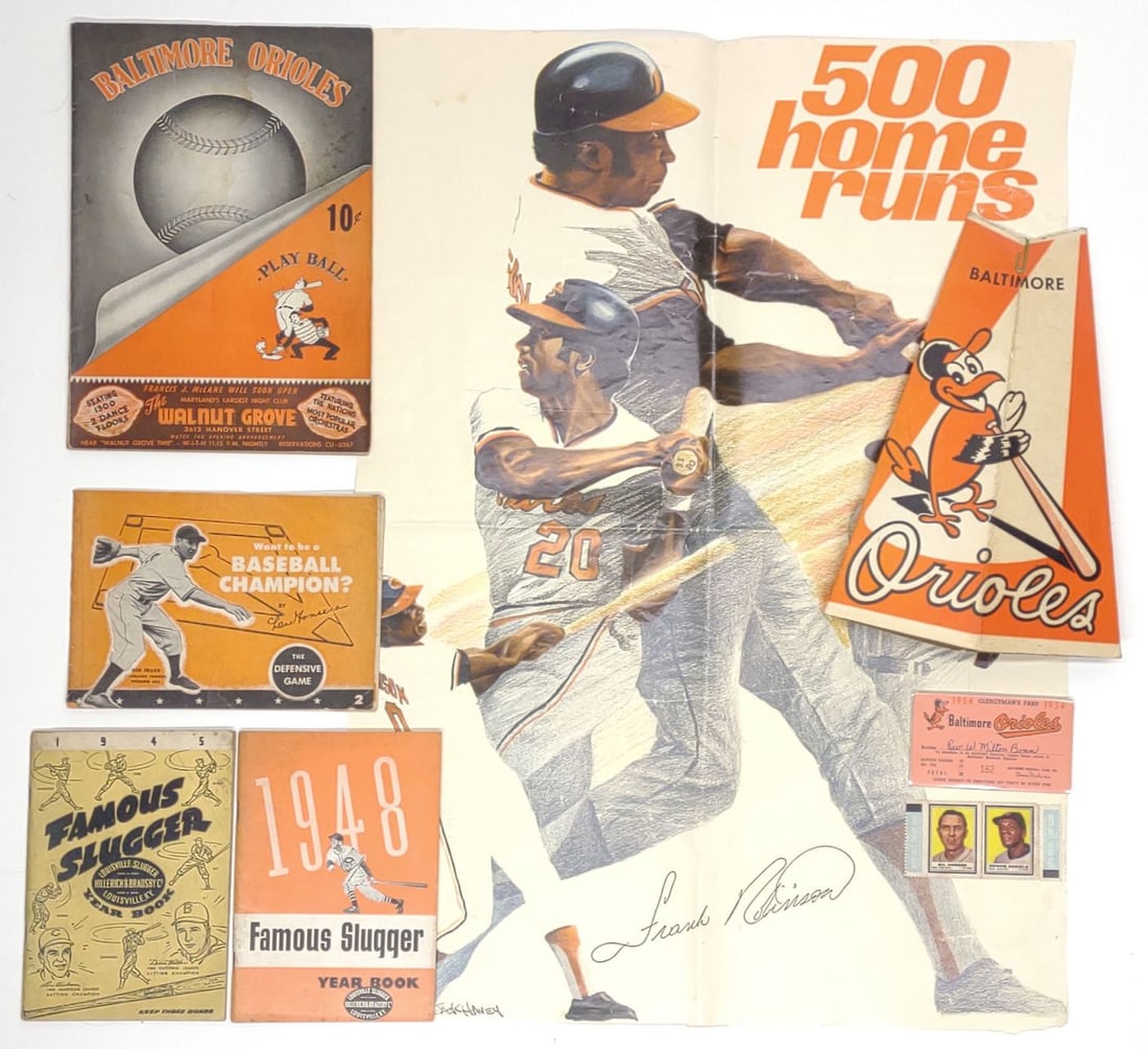 7 Early Baltimore Orioles Baseball Memorabilia (1 of 11)