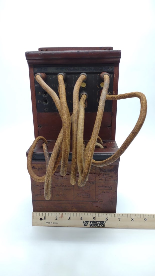 Antique Telephone Switchboard / Patch Box - 4