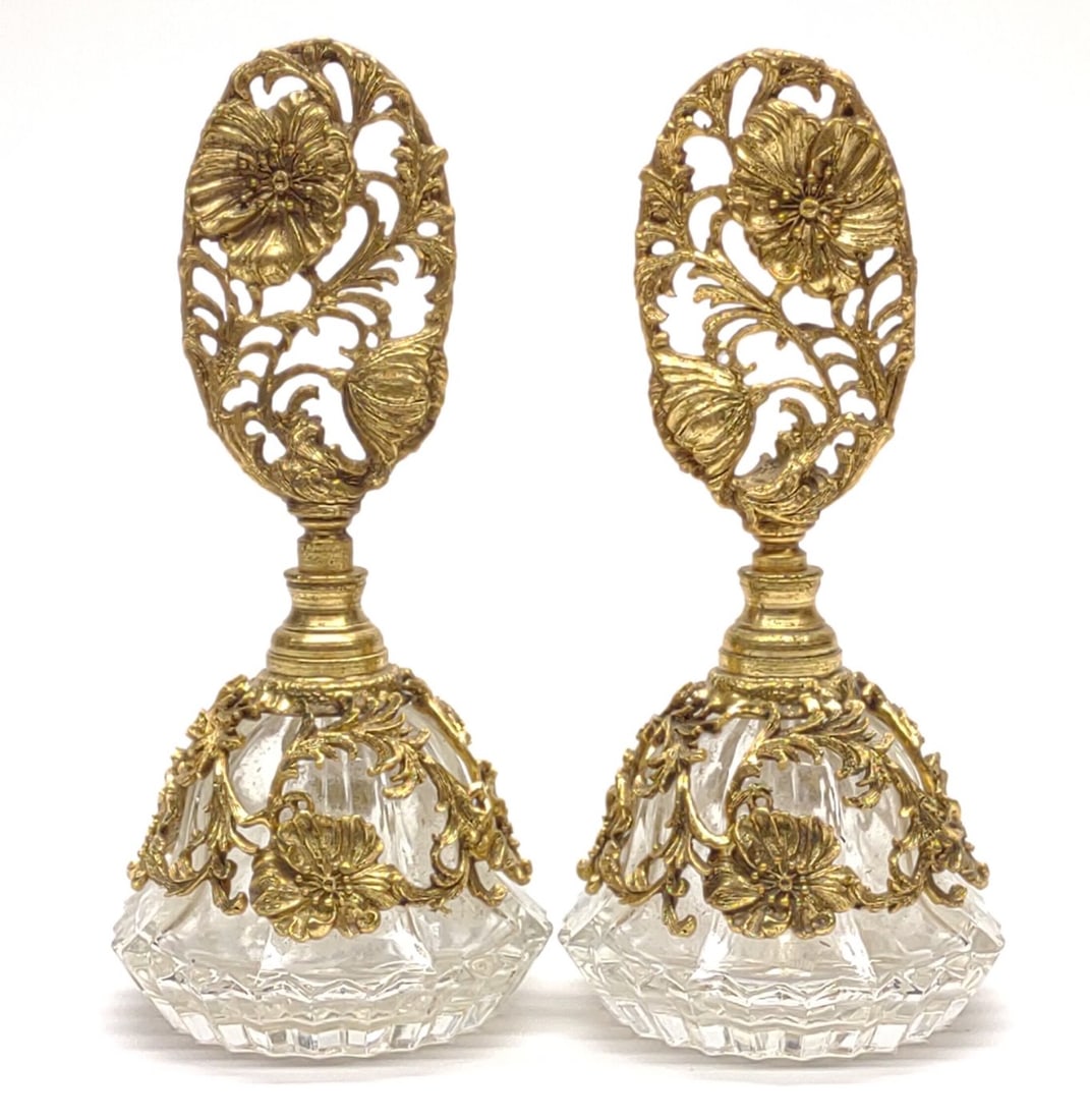 Pr of Hollywood Regency Filigree Perfume Bottles (1 of 7)