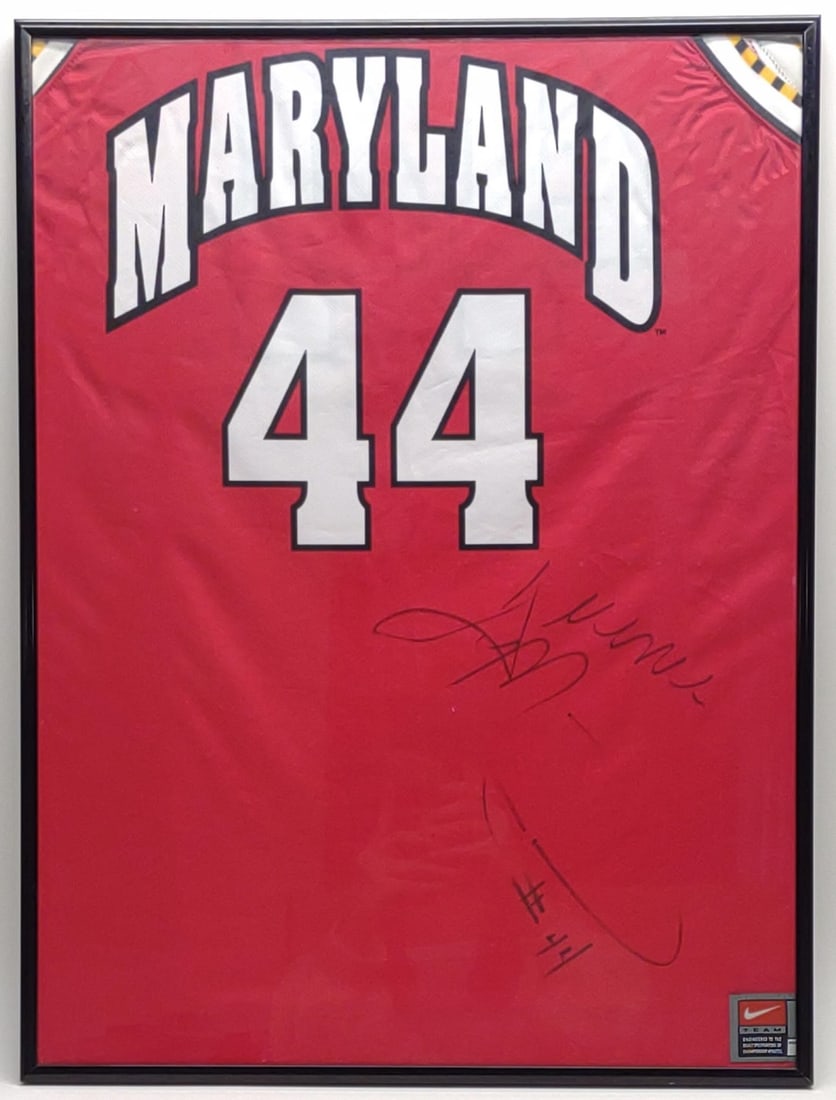 Terence Morris Signed Maryland Terrapins Jersey: Vintage Terence Morris autographed Maryland Terrapins #44 basketball jersey. Jersey is framed. Frame measures approx. 18 1/4 x 24 1/4 in. SHIPPING OPTIONS AVAILABLE: UPS 'Pack & Ship' or LiveShipping.