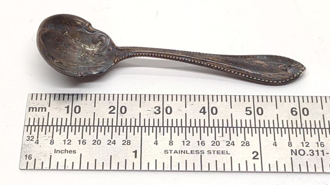 7 Sterling Silver Rattle, Button Hook & Flatware - 13