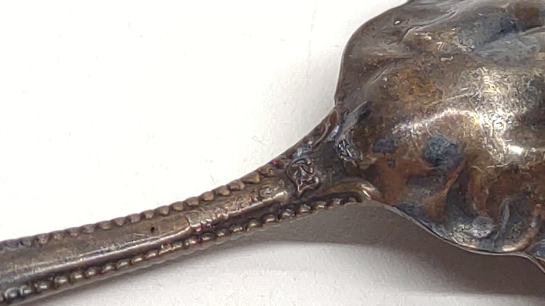 7 Sterling Silver Rattle, Button Hook & Flatware - 14