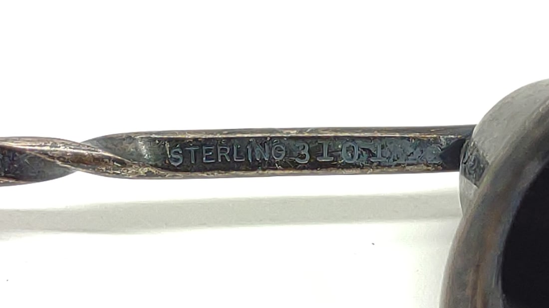 7 Sterling Silver Rattle, Button Hook & Flatware - 3
