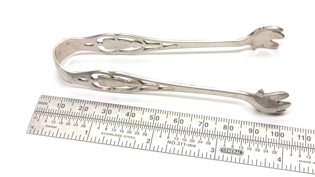 7 Sterling Silver Rattle, Button Hook & Flatware - 8