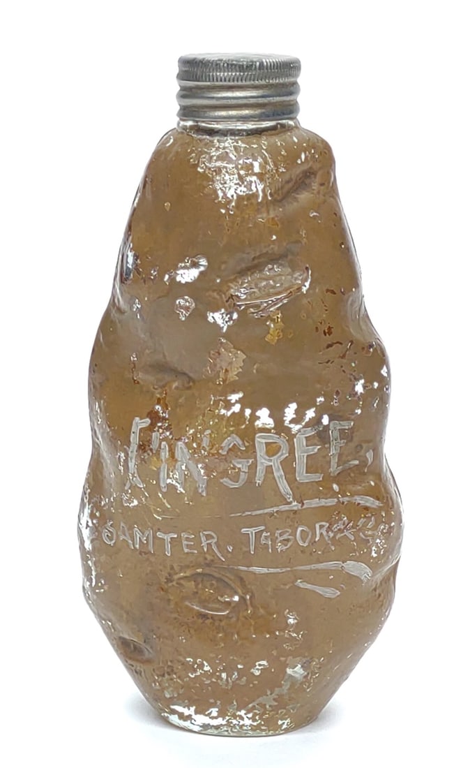 1800s Samter Tabor Co. Whiskey Glass Potato Flask (1 of 5)